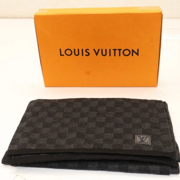 Louis Vuitton Petit Damier Scarf M70028 - Black - Picture 1 of 15
